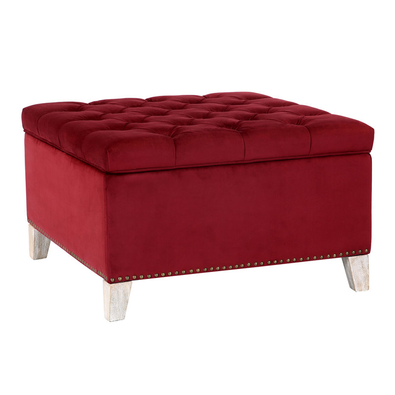 Willa Arlo Interiors Pang Velvet Storage Ottoman And Reviews Wayfair